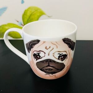 Charming Pug Ceramic Mug - White and Tan